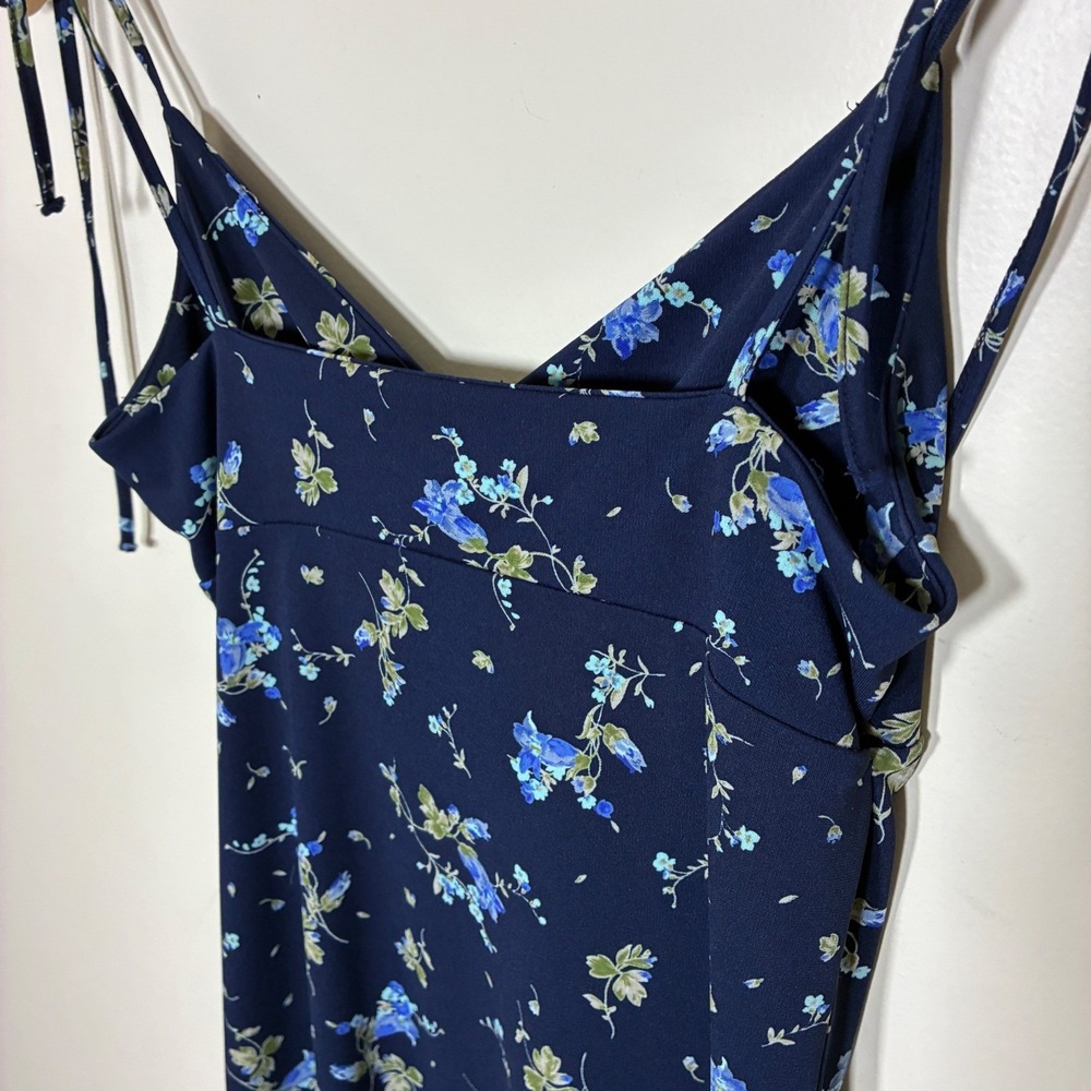 Vintage Y2K Express Babydoll Slip Dress Size M Blue Floral Fairy - Picture 6 of 6